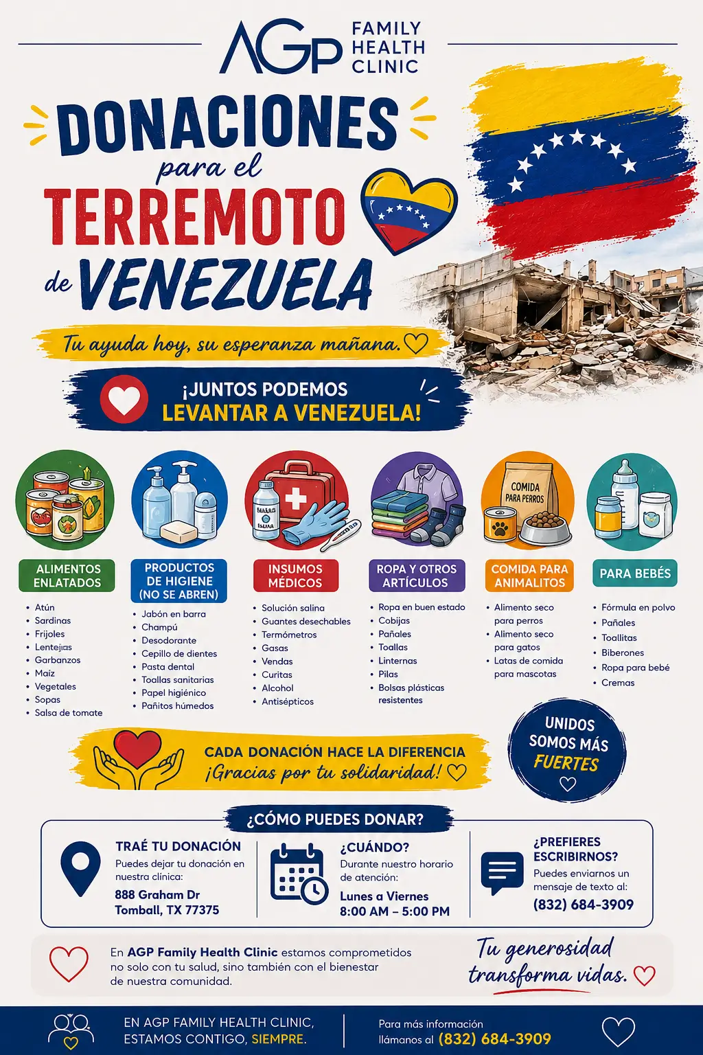 Ayúdanos a Llevar Esperanza a Venezuela